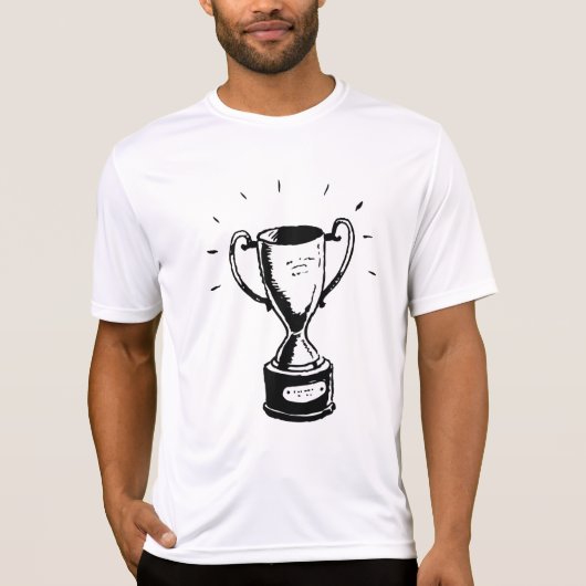 Aktive Männer mit schwarzer und weißer Trophäe T-Shirt (Vorderseite)