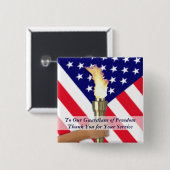 Aktive Offiziere Militär oder Rentner Vielen Dank Button (Vorne & Hinten)