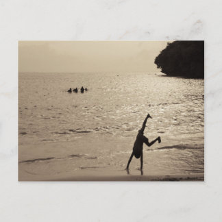 aktive Silhouette Postkarte