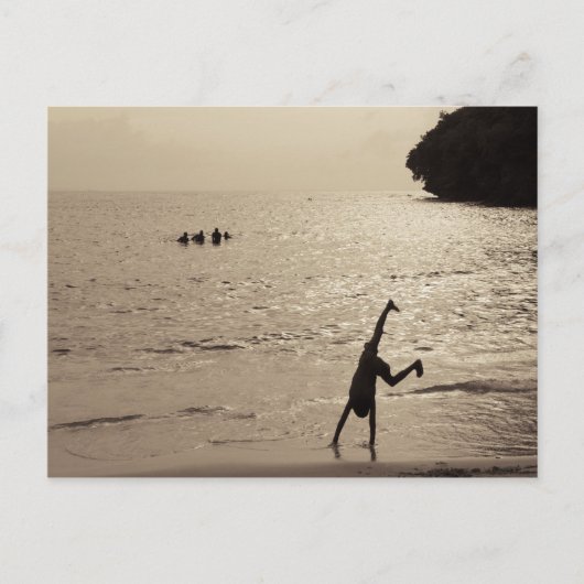 aktive Silhouette Postkarte (Vorderseite)