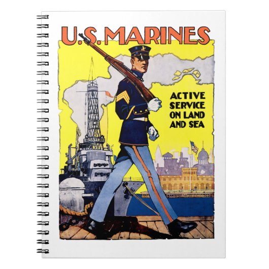 Aktiver Dienst an Land und auf See Notizblock (Vorderseite)