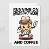 Aktiver Notbetrieb - durch Kaffee angetrieben Einladung (Vorne/Hinten)