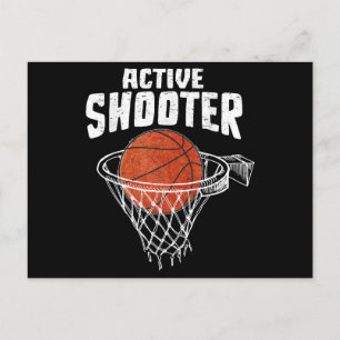Aktiver Schütze Basketballliebhaber Männer Frauen  Feiertagspostkarte