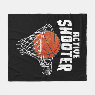 Aktiver Schütze Basketballliebhaber Männer Frauen Fleecedecke