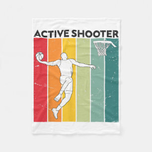 Aktiver Shooter-Sketch-Player Retro-Vintager Sonne Fleecedecke