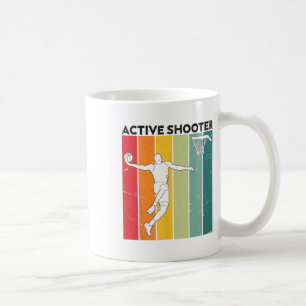 Aktiver Shooter-Sketch-Player Retro-Vintager Sonne Kaffeetasse