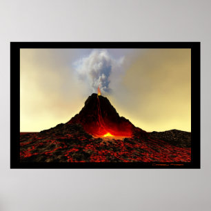 AKTIVER VOLCANO DRUCKEN POSTER