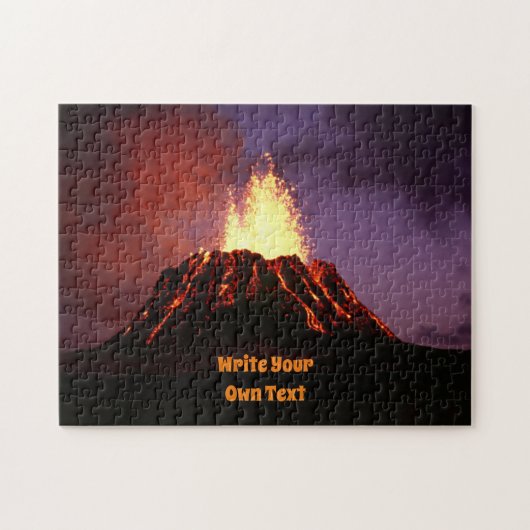 Aktiver Vulkan - Schreiben Sie Ihren eigenen Text Puzzle (Horizontal)