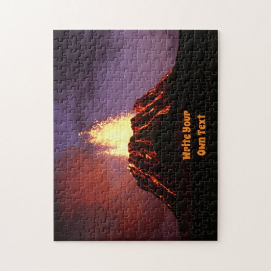 Aktiver Vulkan - Schreiben Sie Ihren eigenen Text Puzzle (Vertikal)