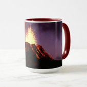 Aktiver Vulkan - Schreiben Sie Ihren eigenen Text Tasse (VorderseiteRechts)