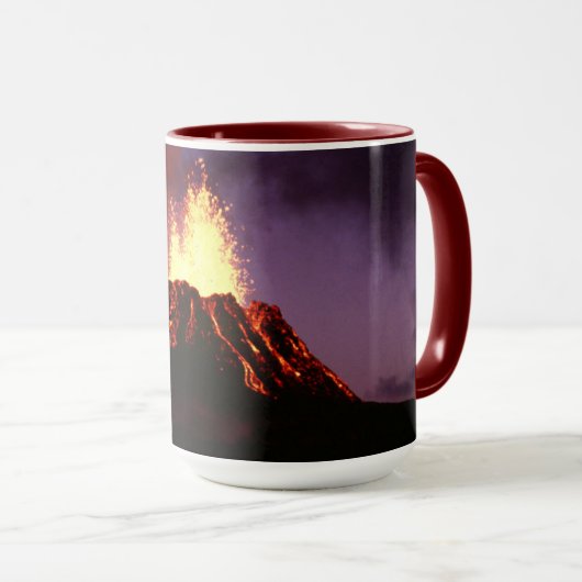 Aktiver Vulkan - Schreiben Sie Ihren eigenen Text Tasse (VorderseiteRechts)