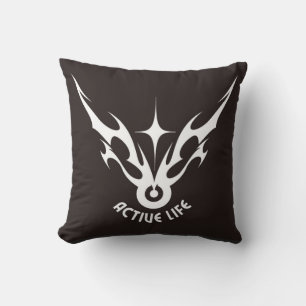 Aktives Leben – Stammesflügel-Star-Emblem Kissen