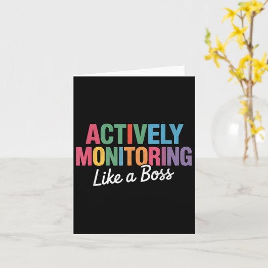 Aktives Monitoring wie ein Boss Staat Testteam Karte (Gelbe Blume)