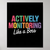 Aktives Monitoring wie ein Boss Staat Testteam Poster (Vorne)