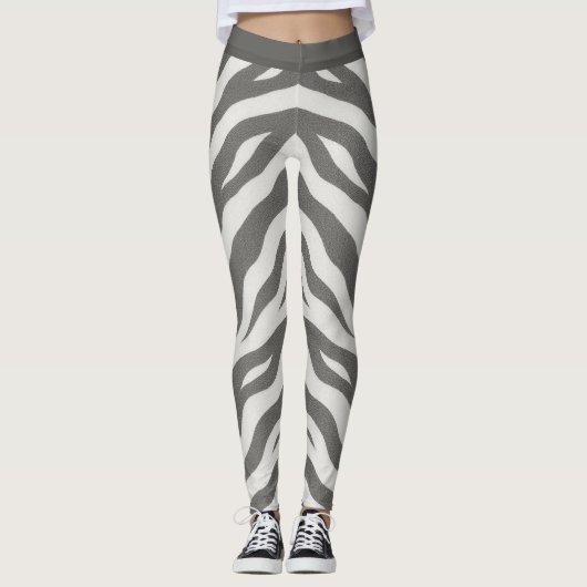 AKTIVEWEAR LEGGINGS - "WHITE TIGER" - (Vorderseite)