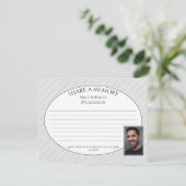 AKTIVIEREN EINES SPEICHERS | Foto | Beileidskarte Einladung (Stehend Vorderseite)