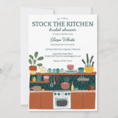 AKTIVIEREN SIE DAS KÜCHENBrautparty Niedlich. Einladung (Vorderseite)