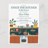 AKTIVIEREN SIE DAS KÜCHENBrautparty Niedlich. Einladungspostkarte (Vorderseite)