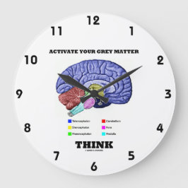Aktivieren Sie Ihr graues Denken (anatomisches Geh Runde Wanduhr