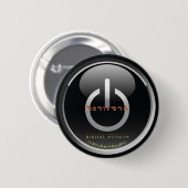 Aktivieren Sie - schwarzen glänzenden Knopf Button (Vorne & Hinten)