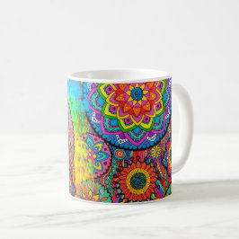 Aktivierende Friedensheilende Mandala-Kunst-Tasse Kaffeetasse
