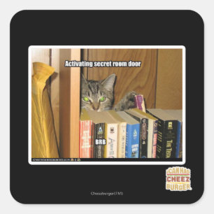 Aktivierende geheime Raum-Tür Quadratischer Aufkleber