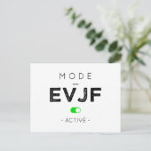 Aktivierter EVJF-Modus Postkarte (Stehend Vorderseite)