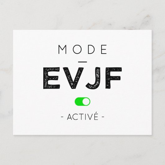Aktivierter EVJF-Modus Postkarte (Vorderseite)