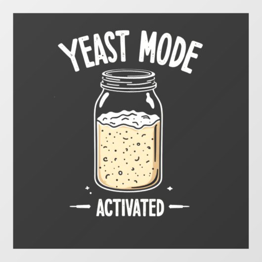 Aktiviertes Backen im Hefemodus Koch Fensteraufkleber (Blatt)