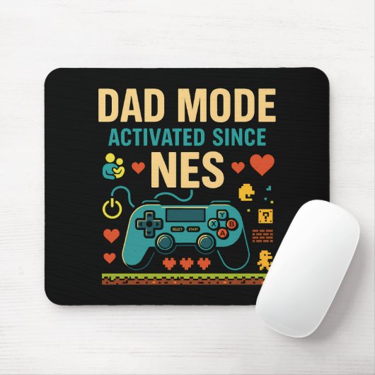 Aktivierung des Vater-Modus NES Retro Gamer Art Mousepad (Mit Mouse)