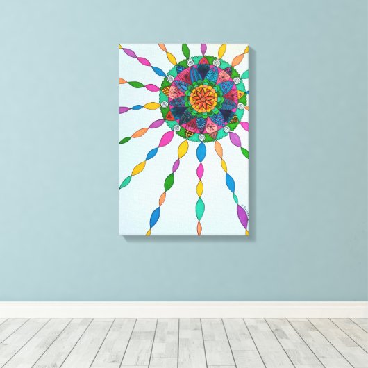 Aktivierung von Joy Healing Mandala Leinwand Druck (Insitu (Holzboden))