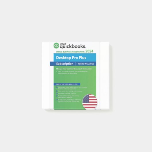 Aktivierung von Quickbooks Desktop Pro 2024-Lebens Post-it Klebezettel (Vorderseite)