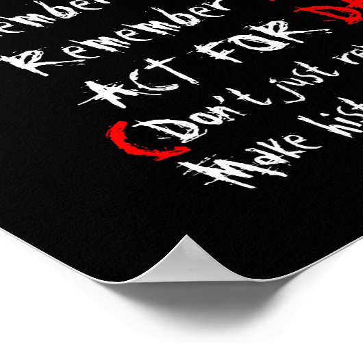 Aktivismus: Erinnern Sie sich nicht nur an Völkerm Poster (Ecke)