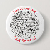 Aktivismus Slogan stoppen Entwaldung retten Planet Button (Vorderseite)