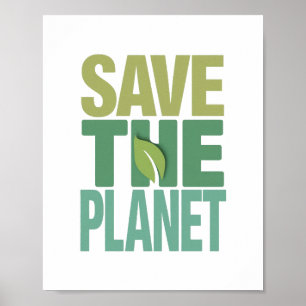 Aktivismus und Klimawandel am Tag der Erde Poster