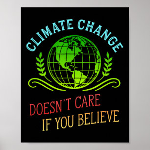 Aktivist des Klimawandels Gift Earth Day Vintag St Poster
