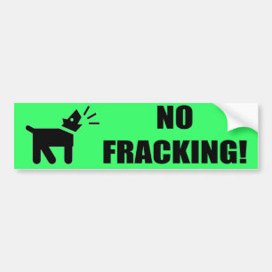 Aktivist Hund: Kein Fracking Autoaufkleber