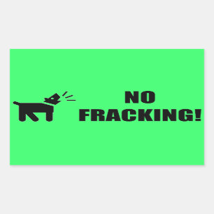 Aktivist Hund: Kein Fracking Rechteckiger Aufkleber