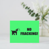 Aktivistungshund: Kein Fracking Postkarte (Stehend Vorderseite)