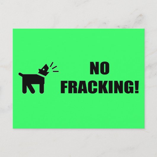 Aktivistungshund: Kein Fracking Postkarte (Vorderseite)