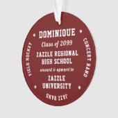 Aktivitäten & Schulen Abschluss Ornament (Vorderseite)