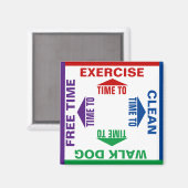 Aktivitäten und Entscheidungen individuell gestalt Magnet (Vorderseite/Rückseite)