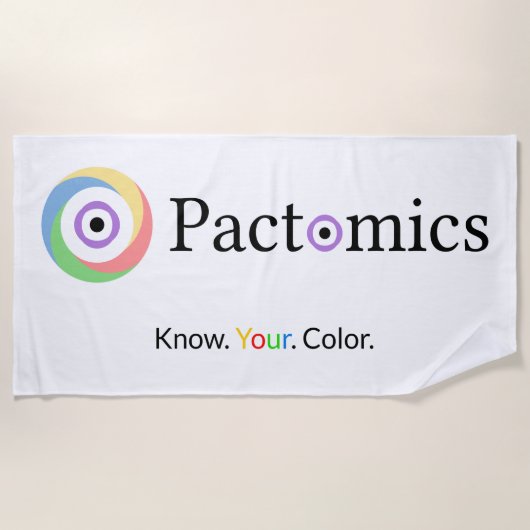 Aktomik. Wissen Sie. Ihre. Farbe. Strandtuch (Vorderseite)