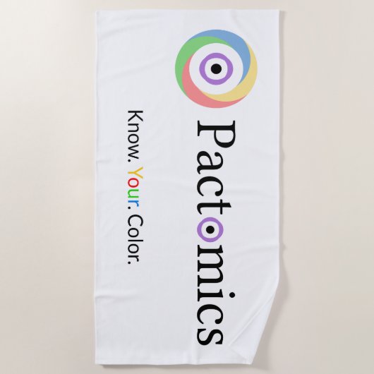 Aktomik. Wissen Sie. Ihre. Farbe. Strandtuch (Vorderseite)