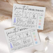 Aktualisierbare Bridesmaid-Info-Karte, Brautparty  Einladung