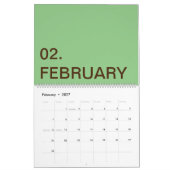 AKTUALISIERTE benutzerdefinierte TextLogo-Kalender Kalender (Feb 2027)