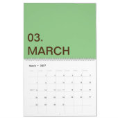 AKTUALISIERTE benutzerdefinierte TextLogo-Kalender Kalender (Mär 2027)