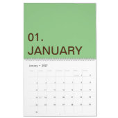 AKTUALISIERTE benutzerdefinierte TextLogo-Kalender Kalender (Jan 2027)