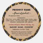 Aktualisierte Bezeichnung des Lebensmitteletiketts Runder Aufkleber (Vorderseite)