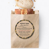 Aktualisierte Bezeichnung des Lebensmitteletiketts Runder Aufkleber